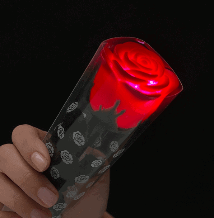Trandafir roșu cu LED