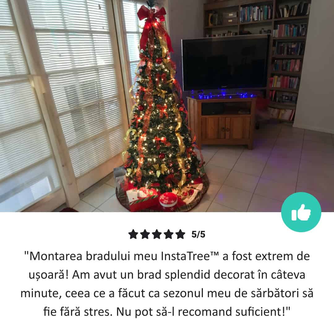 InstaTree™ Pom de Crăciun Pliant cu Ornamente (180cm x 65cm) - imagine 7