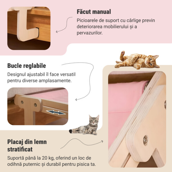Pat pentru pisici de lângă pat KittyNap™ - imagine 4