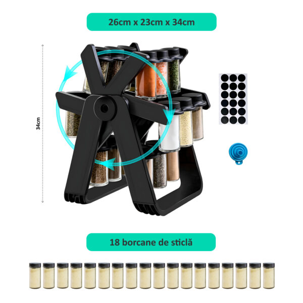 SpicePro™ - Organizator rotativ pentru condimente - imagine 5