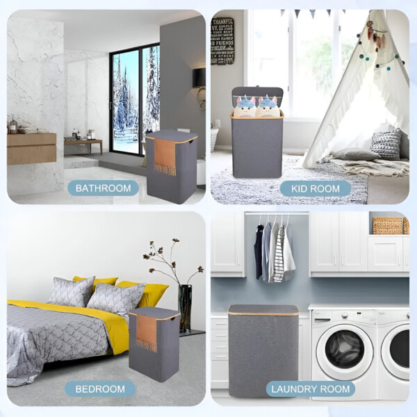 LaundryEase™ - Coș de rufe cu trei compartimente - imagine 6