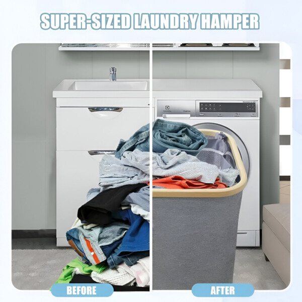 LaundryEase™ - Coș de rufe cu trei compartimente - imagine 5