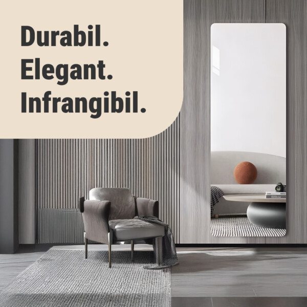 MirrorFlex™ oglindă acrilică flexibilă autocolantă 120 x 40 cm - imagine 2