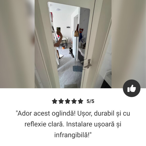 MirrorFlex™ oglindă acrilică flexibilă autocolantă 120 x 40 cm - imagine 7