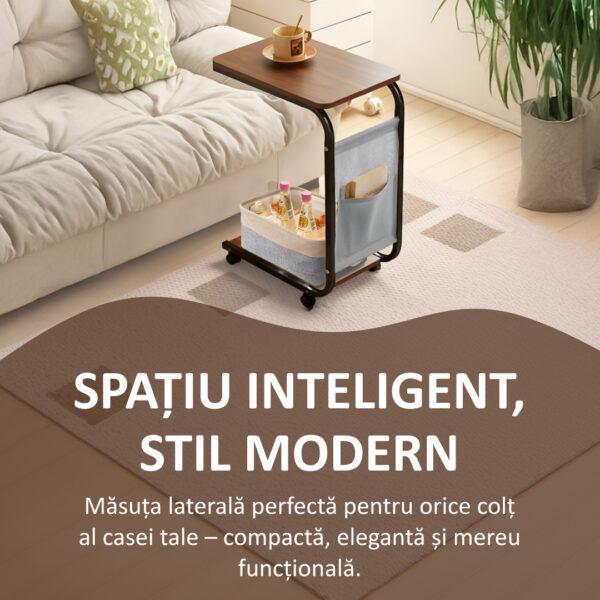 UrbanNest™ - Măsuță Laterală Mobilă - imagine 2