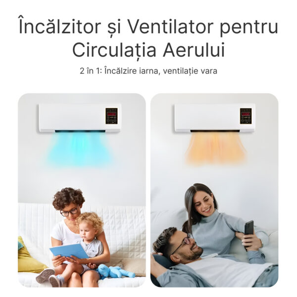 Enchantia – Ventilator cu Funcție de Încălzire și Ventilație, Montaj Fără Unelte - imagine 2