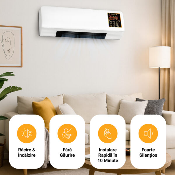 Enchantia – ventilator de răcire și încălzire montabil fără găurire - imagine 5