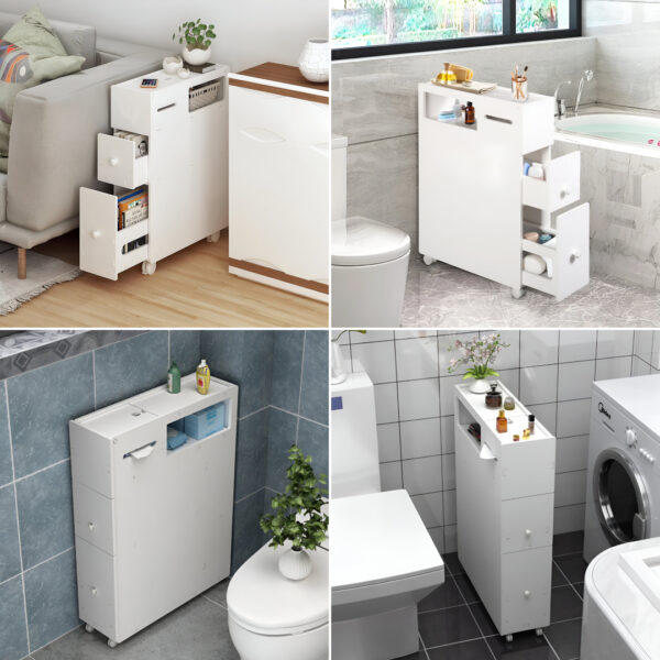 CornerEase™ - Dulap de Colț Subțire pentru Baie - imagine 4
