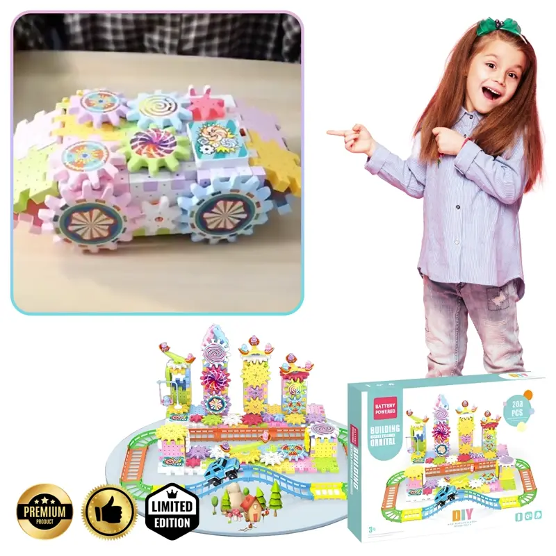 EduTrain - Set Tren Electric STEM 203 Piese