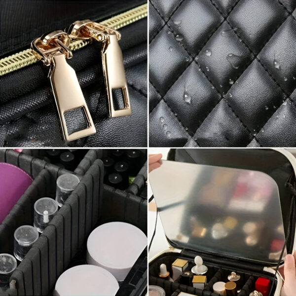 GlowBag™ - Portfard de machiaj portabil cu oglindă iluminată - imagine 4