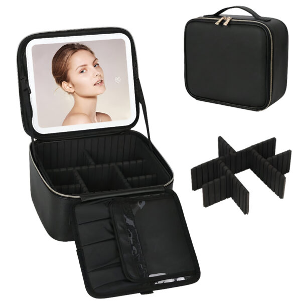 GlowBag™ - Portfard de machiaj portabil cu oglindă iluminată - imagine 6