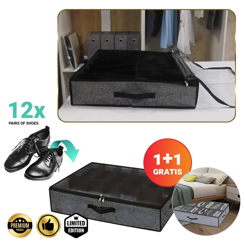 StoreEase™ - Organizator pantofi sub pat