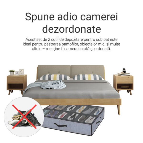 StoreEase™ - Organizator pantofi sub pat - imagine 2