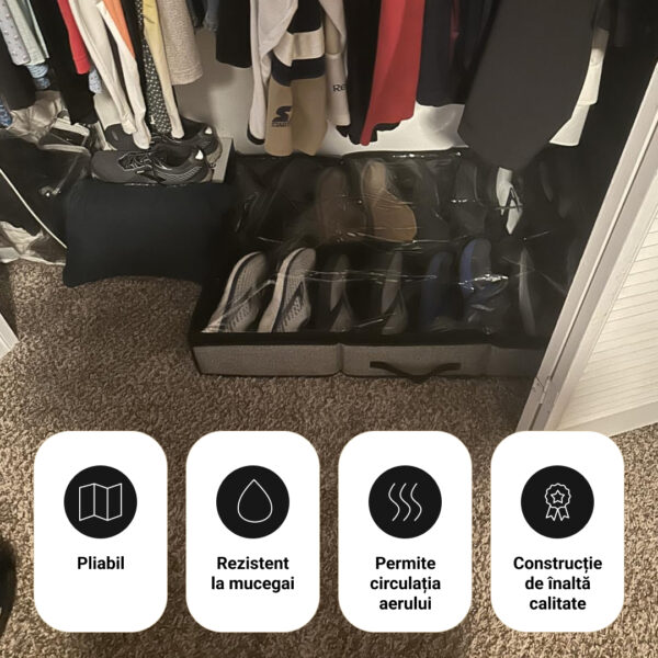 StoreEase™ - Organizator pantofi sub pat - imagine 5