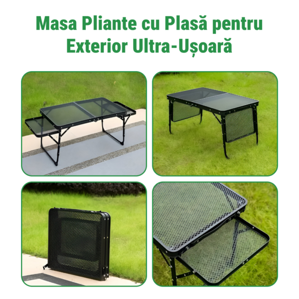 WildFold™ - Masă Pliabilă de Exterior din Plasă - imagine 3
