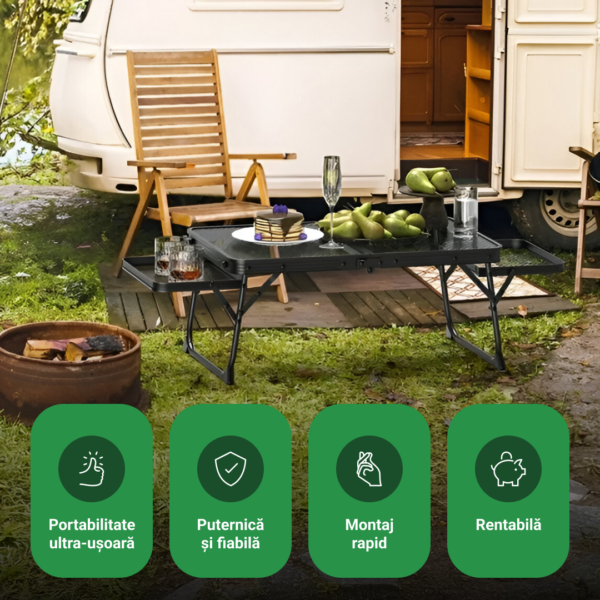 WildFold™ - Masă Pliabilă de Exterior din Plasă - imagine 4