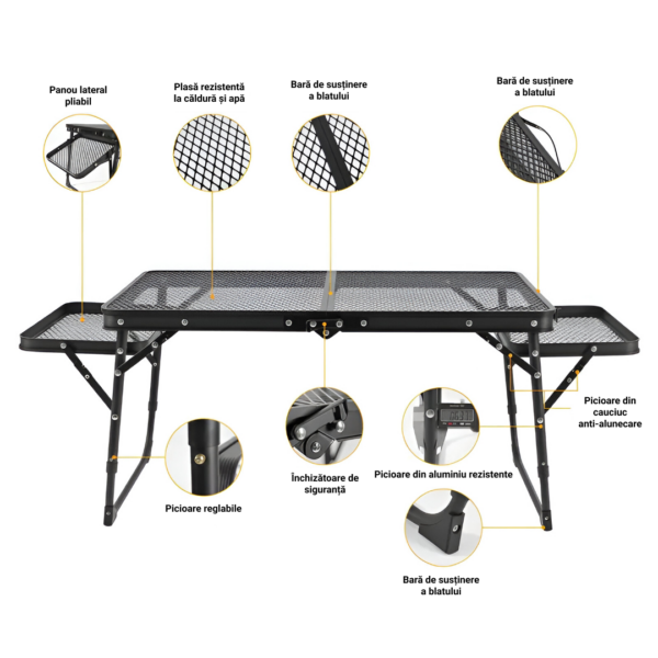 WildFold™ - Masă Pliabilă de Exterior din Plasă - imagine 5