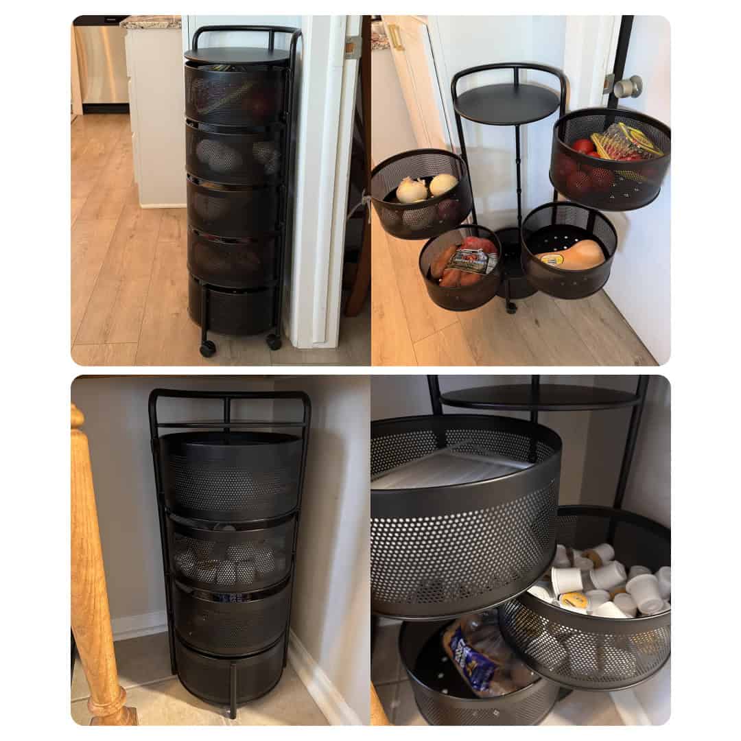 SpinRack™ - Organizator rotativ din metal cu 3 niveluri - imagine 6