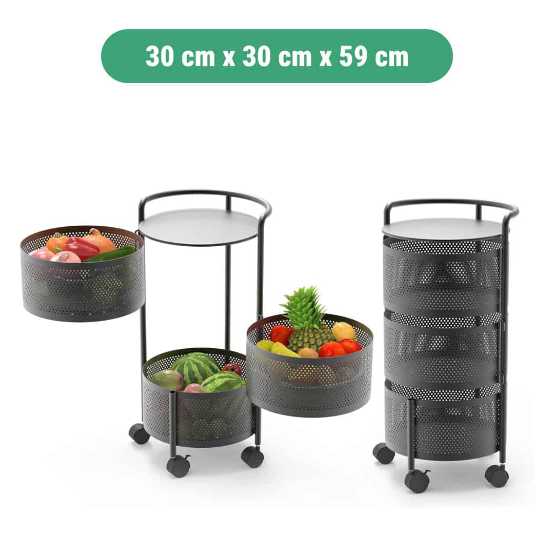 SpinRack™ - Organizator rotativ din metal cu 3 niveluri - imagine 7