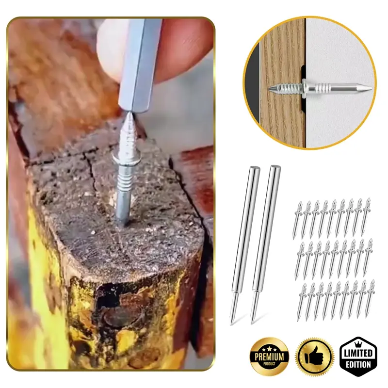 Naox™ - Set de 500 cuie duble pentru plinte cu unelte