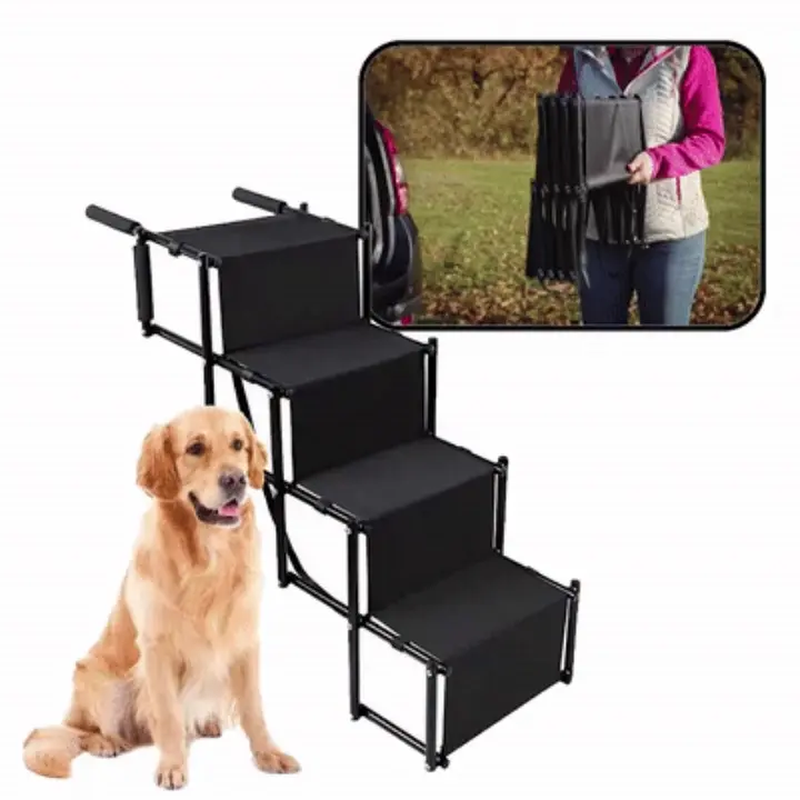 PetStep™ Rampă pliabilă cu 4 trepte pentru animale de companie