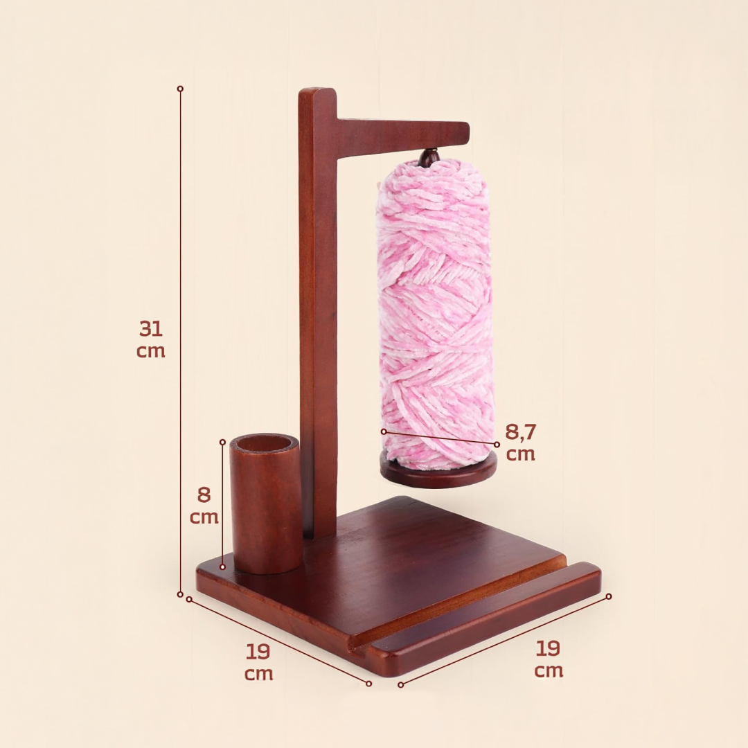 Domaro™ - Suport pentru ghem din lemn cu suport multifuncțional + GRATUIT inel de croșetat - imagine 5