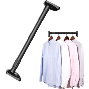 POWERPOLE – bară telescopică universală fără găurire pentru agățare și depozitare (110–400 cm) - Negru