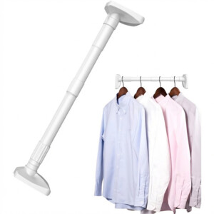 POWERPOLE – bară telescopică universală fără găurire pentru agățare și depozitare (110–400 cm) - Alb