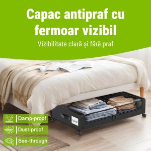 Alternative view of Bodovo™ - Set 2x recipiente economisire spațiu cu roți pentru sub pat