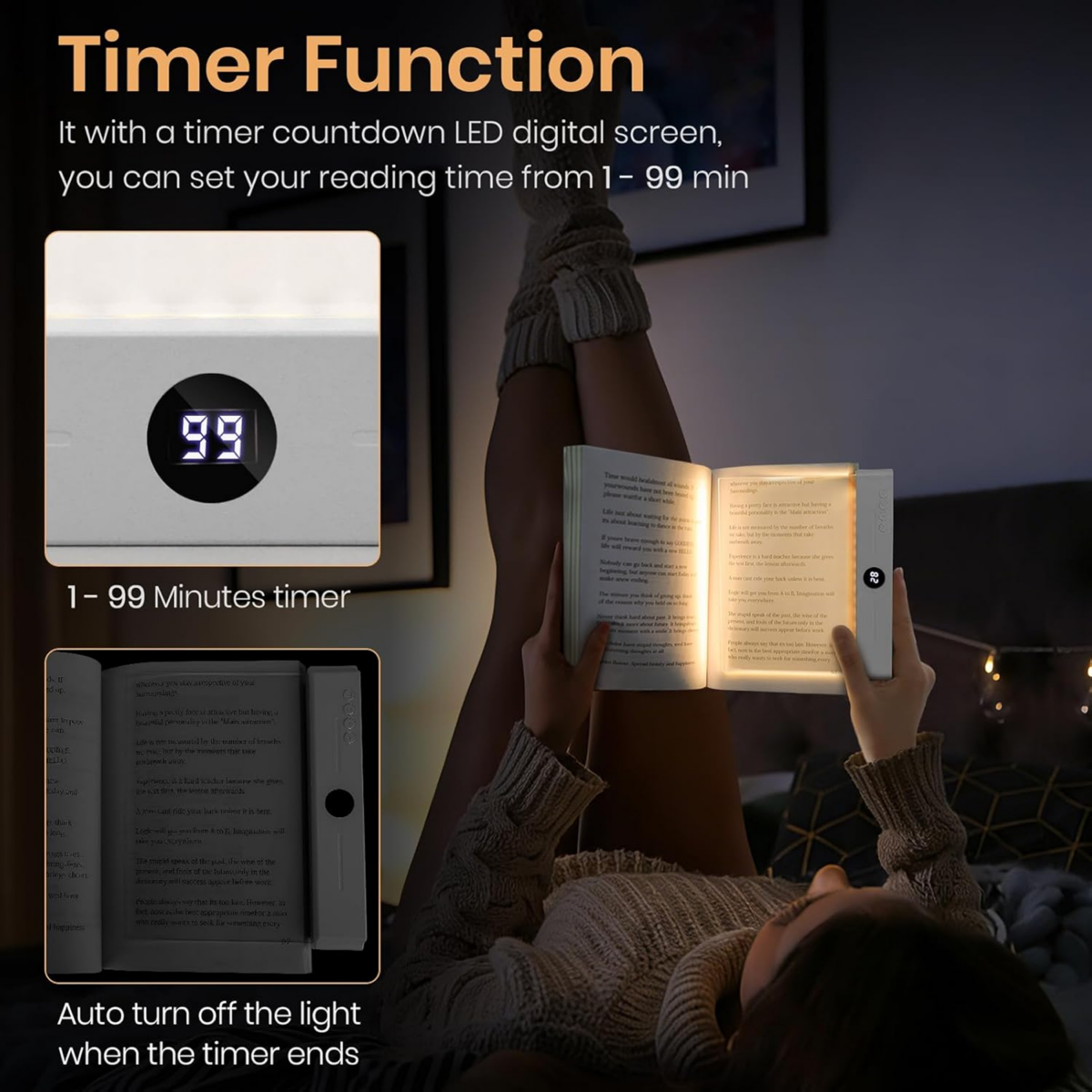 BookLight – Lumină LED pentru citit - imagine 5