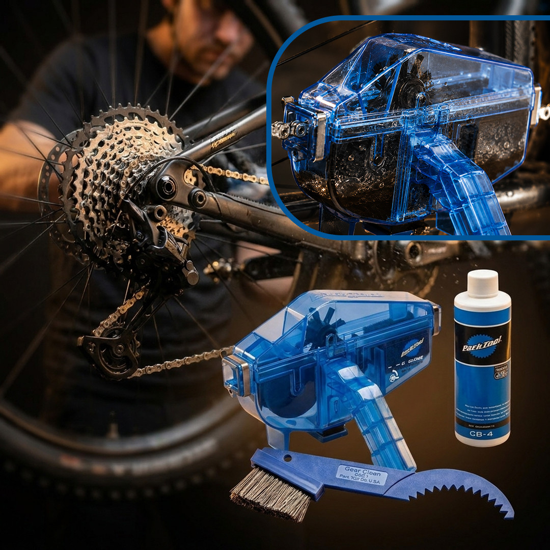 CleanGear™ – Kit de Curățare Lanț Bicicletă