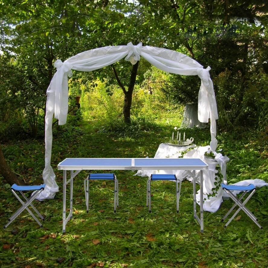 CampEase – Set Masă și 4 Scaune Pliabile - imagine 4
